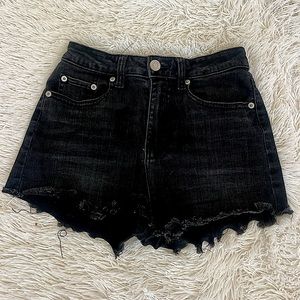 Black Denim Shorts